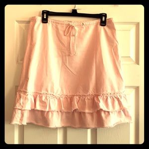 J. Crew Pretty light pink raw edge skirt